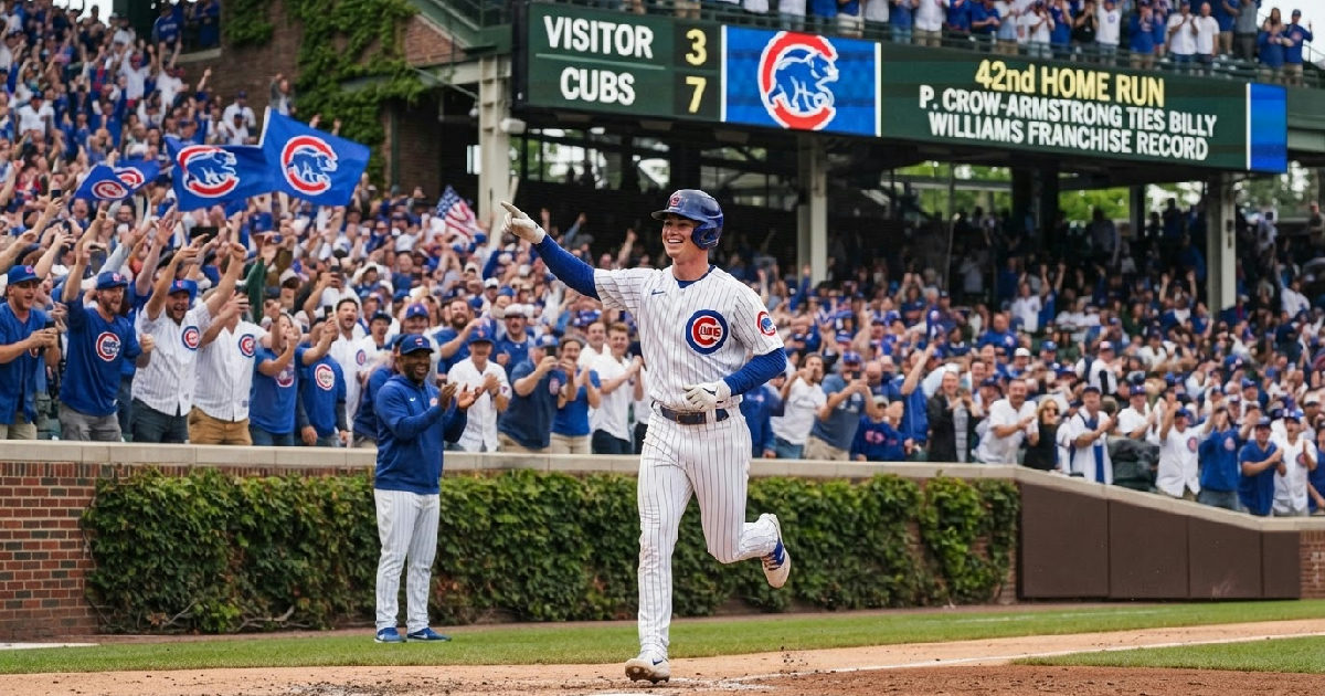 Pete Crow-Armstrong home run record: Pete Crow-Armstrong matches Billy Williams with historic 42nd home run