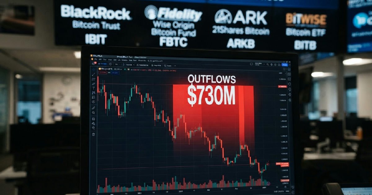 Bitcoin ETF outflows: Bitcoin tests $82,900 as market digests $730M in ETF outflows