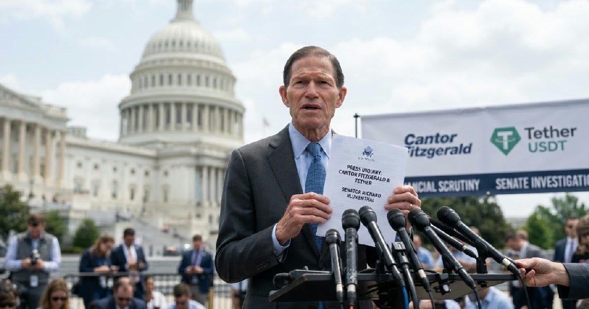 Cantor Fitzgerald Tether ties: Senator Richard Blumenthal demands Cantor Fitzgerald records on $10B Tether