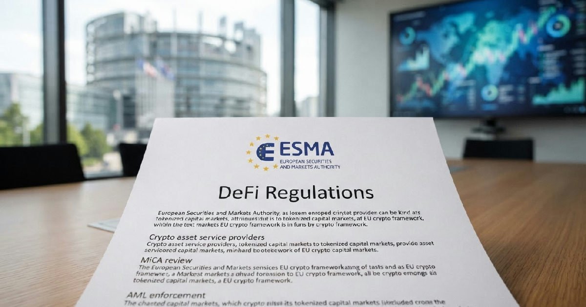 European Securities and Markets Authority targets DeFi regulations