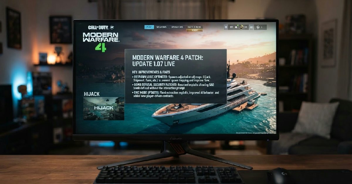 Modern Warfare 4 patch lands