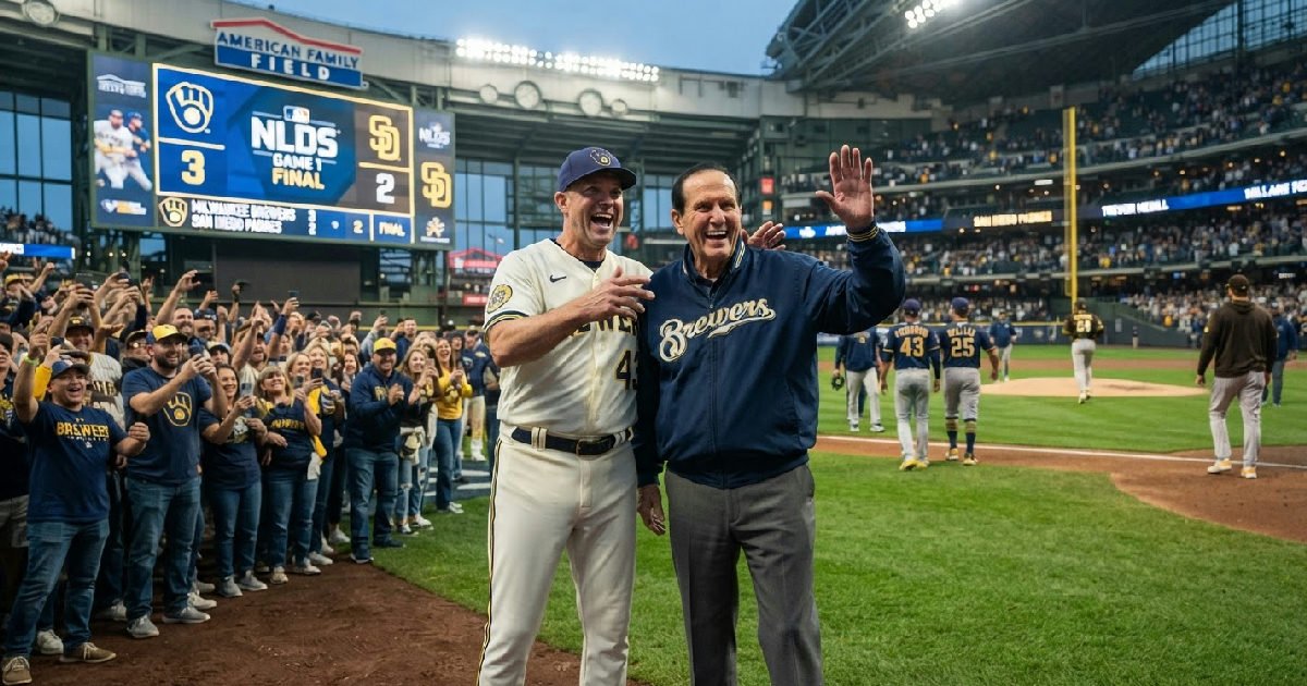 pat murphy bob uecker roof play secures brewers 3-2 win