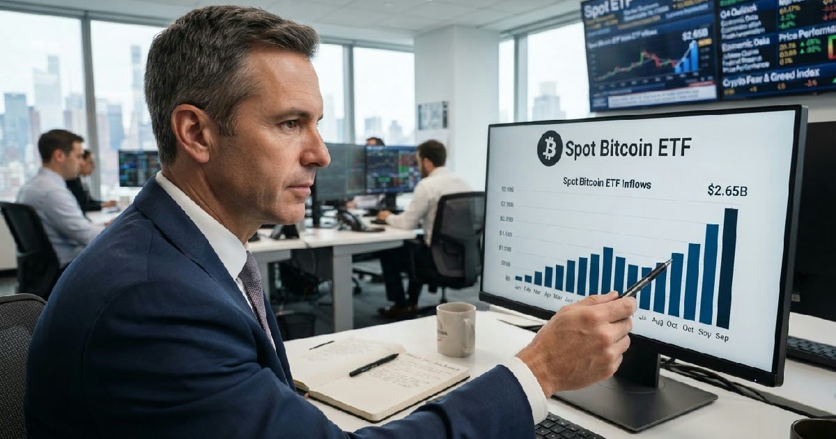 Spot Bitcoin ETF Inflows Reach $2.65B in September