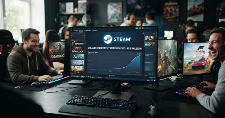 Steam concurrent user record: Steam sets new concurrent user record at 43.5 million