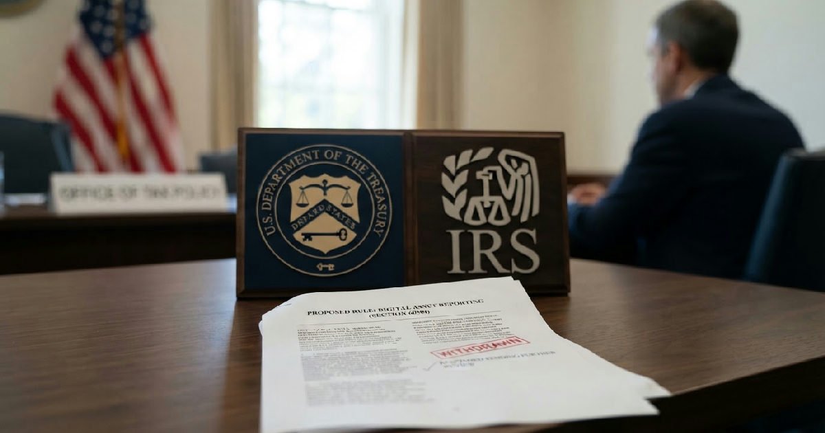 U S Treasury irs: us treasury irs withdraw crypto reporting rule