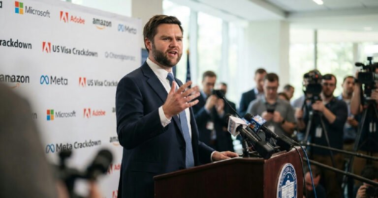Hires Amid Visa Crackdown: jd vance claims microsoft hires amid us visa crackdown